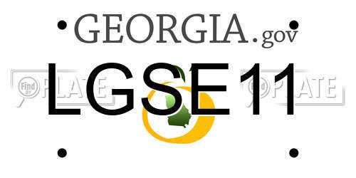 LGSE11 Georgia License Plate