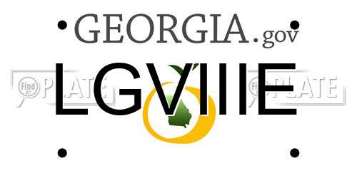 LGVIIIE Georgia License Plate