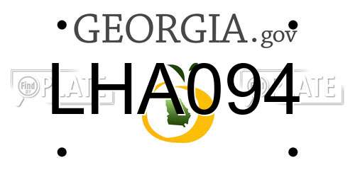 LHA094 Georgia License Plate