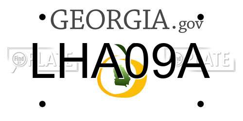 LHA09A Georgia License Plate