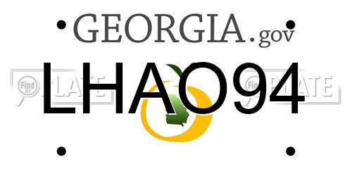 LHAO94 Georgia License Plate