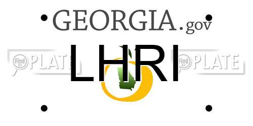 LHRI Georgia License Plate