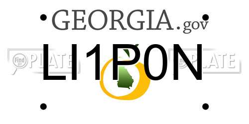 LI1P0N Georgia License Plate