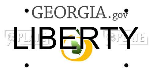 LIBERTY Georgia License Plate
