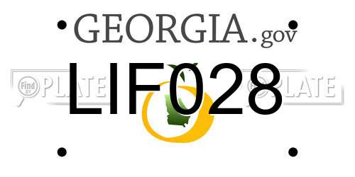 LIF028 Georgia License Plate