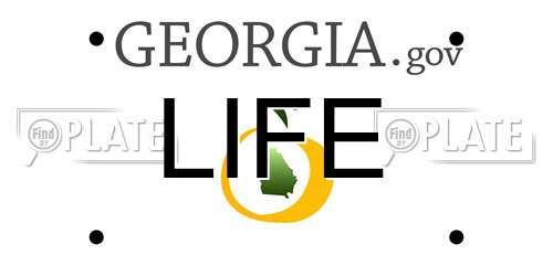 LIFE Georgia License Plate