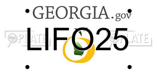 LIFO25 Georgia License Plate
