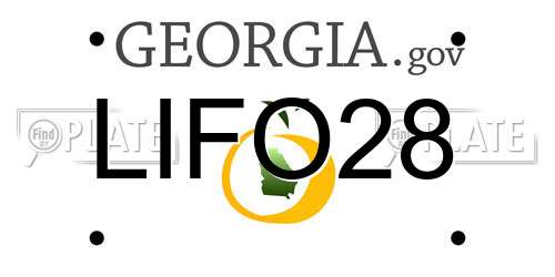 LIFO28 Georgia License Plate