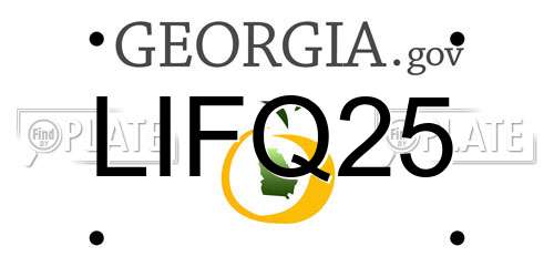 LIFQ25 Georgia License Plate