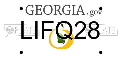 LIFQ28 Georgia License Plate