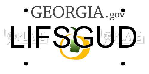 LIFSGUD Georgia License Plate