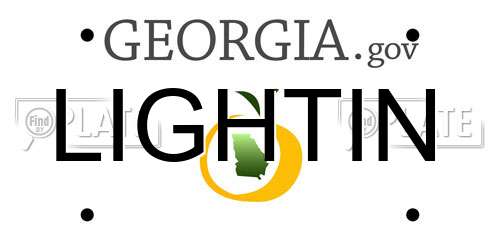 LIGHTIN Georgia License Plate