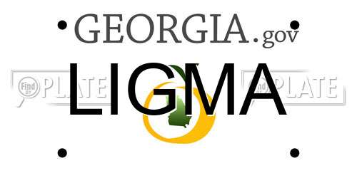 LIGMA Georgia License Plate