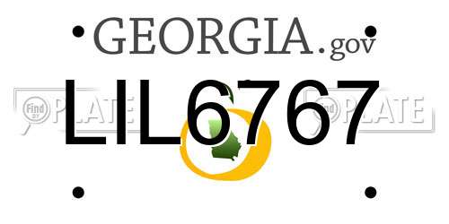 LIL6767 Georgia License Plate