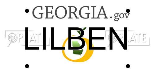 LILBEN Georgia License Plate