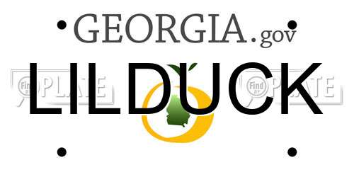 LILDUCK Georgia License Plate