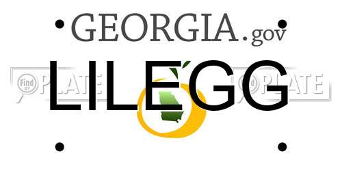 LILEGG Georgia License Plate