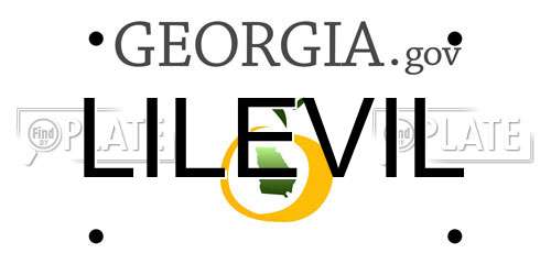 LILEVIL Georgia License Plate