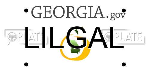LILGAL Georgia License Plate