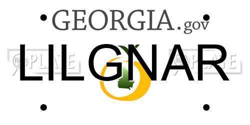 LILGNAR Georgia License Plate