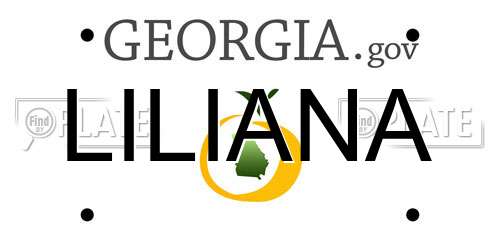 LILIANA Georgia License Plate