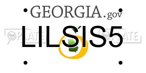 LILSIS5 Georgia License Plate