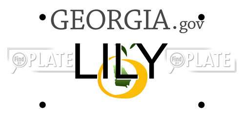 LILY Georgia License Plate