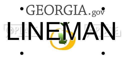 LINEMAN Georgia License Plate