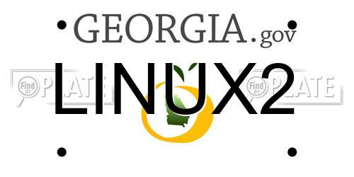 LINUX2 Georgia License Plate