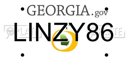 LINZY86 Georgia License Plate