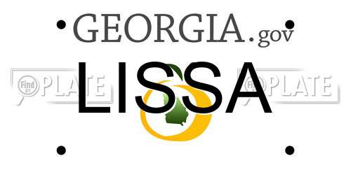 LISSA Georgia License Plate