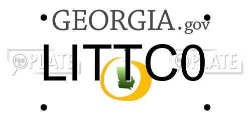 LITTC0 Georgia License Plate