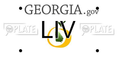 LIV Georgia License Plate