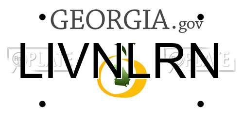 LIVNLRN Georgia License Plate