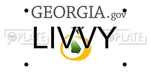 LIVVY Georgia License Plate