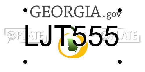 LJT555 Georgia License Plate