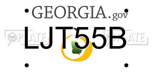 LJT55B Georgia License Plate