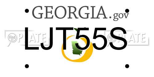LJT55S Georgia License Plate
