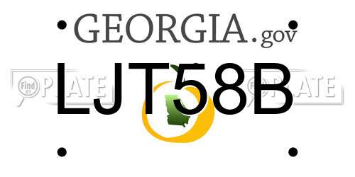 LJT58B Georgia License Plate