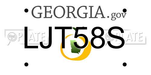LJT58S Georgia License Plate