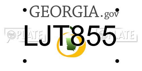 LJT855 Georgia License Plate
