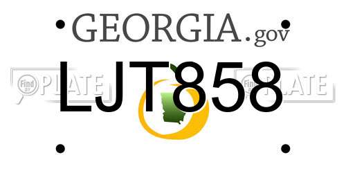 LJT858 Georgia License Plate