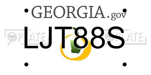 LJT88S Georgia License Plate