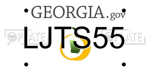 LJTS55 Georgia License Plate