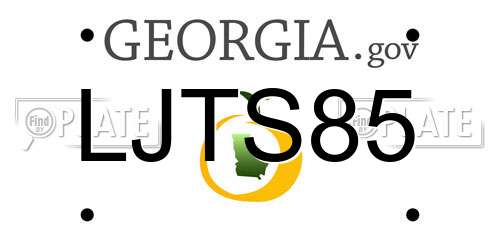 LJTS85 Georgia License Plate