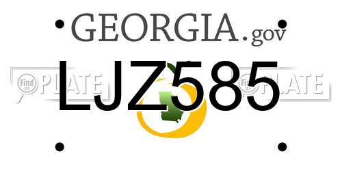 LJZ585 Georgia License Plate