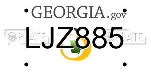 LJZ885 Georgia License Plate