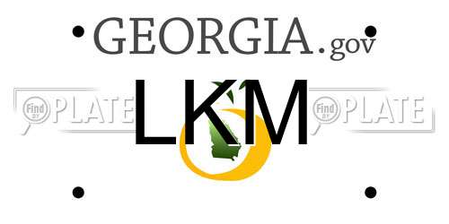 LKM Georgia License Plate