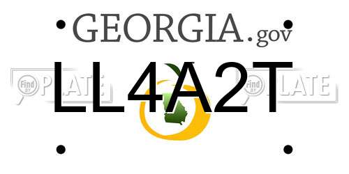 LL4A2T Georgia License Plate