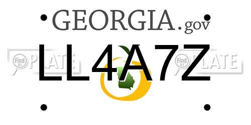 LL4A7Z Georgia License Plate